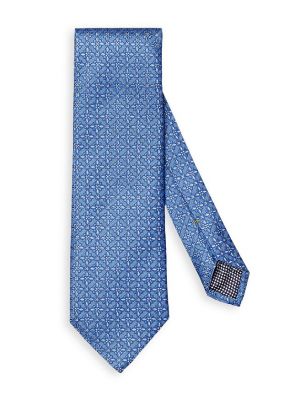 Шелковый галстук в цветочек с принтом Eton синий
