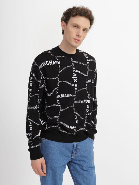 Пуловер Armani Exchange чорний