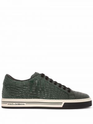 Csipkés fűzős sneakers Dolce & Gabbana zöld
