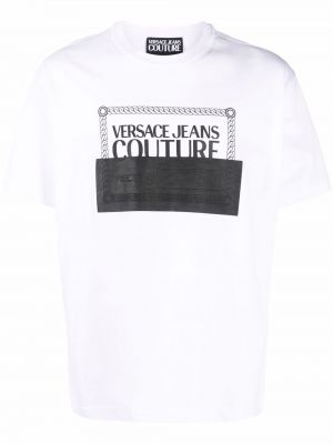 Trykt t-skjorte Versace Jeans Couture hvit