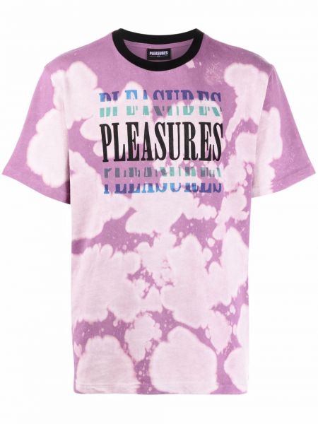 Camiseta con estampado tie dye Pleasures violeta