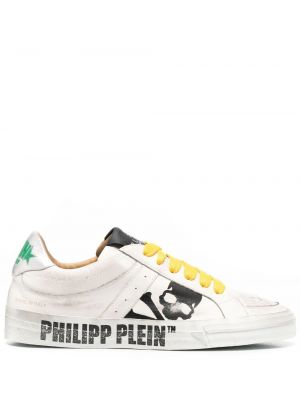 Sneakersy skórzane Philipp Plein białe