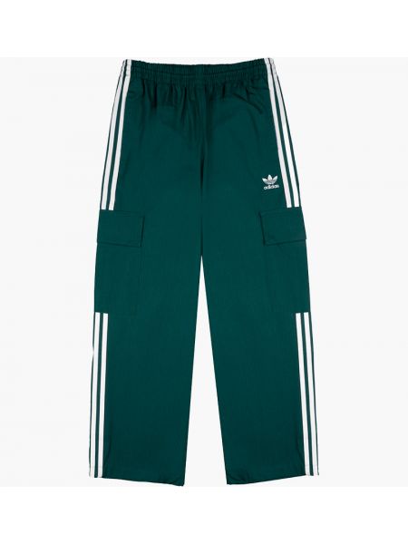 Смугасті штани карго Adidas зелені