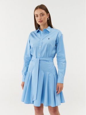 Srajčna obleka Polo Ralph Lauren modra