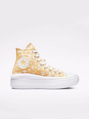 Csillag mintás virágos sneakers Converse Chuck Taylor All Star narancsszínű
