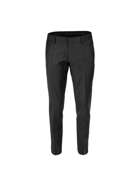 Czarne spodnie wełniane slim fit Roy Robson