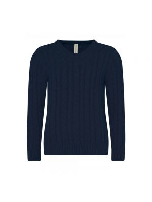 Sweter z okrągłym dekoltem Skovhuus niebieski