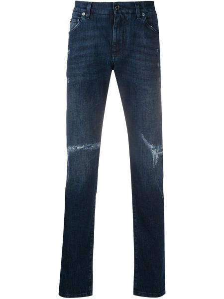 Rippet stretch jeans Dolce & Gabbana blå