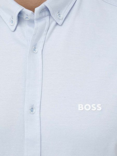 Koszula na guziki bawełniana puchowa Boss Green
