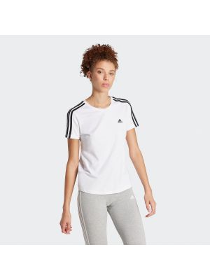 Camiseta slim fit a rayas Adidas Sportswear blanco