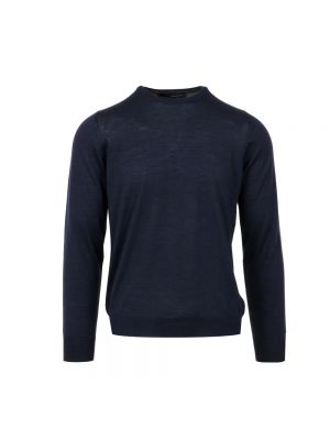 Sweter slim fit Tagliatore niebieski