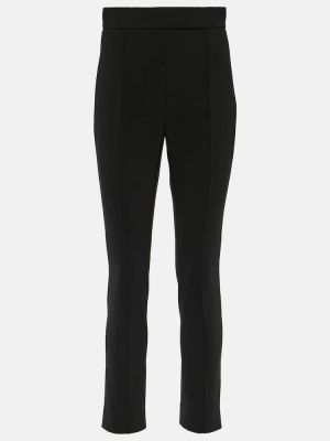Pantaloni cu talie înaltă slim fit Carolina Herrera negru