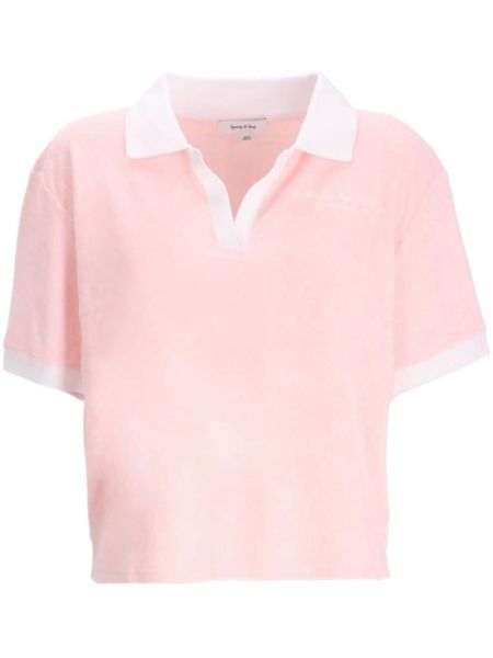 Polo yaka tişört Sporty & Rich pembe