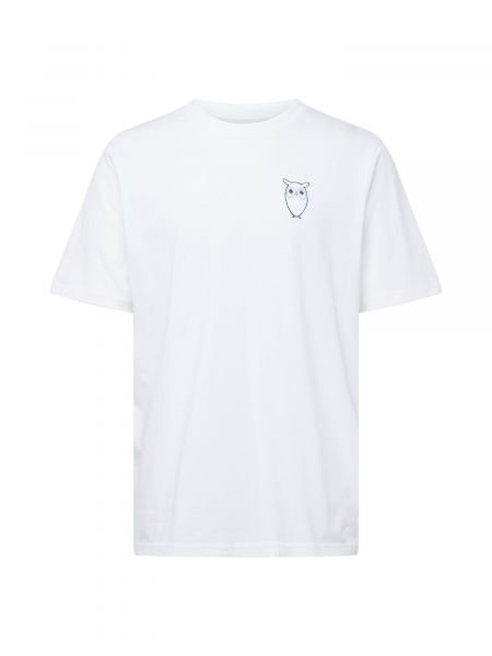 T-shirt Knowledgecotton Apparel bianco