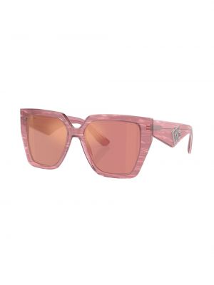 Raštuotos akiniai nuo saulės su abstrakčiu raštu oversize Dolce & Gabbana Eyewear rožinė