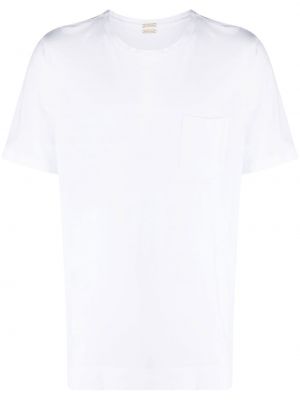 Памучна тениска с джобове Massimo Alba бяло