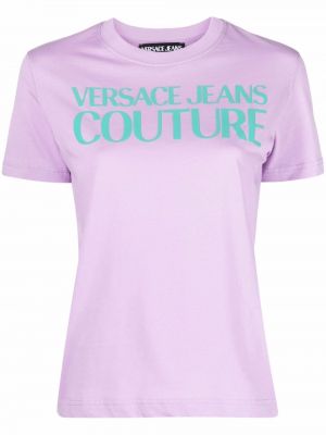 T-shirt Versace Jeans Couture lila