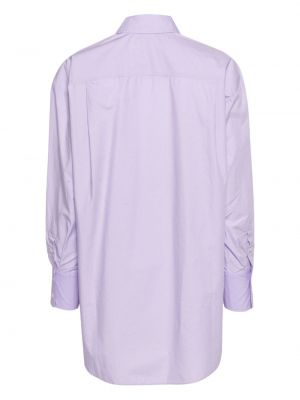 Bavlněná košile Hugo fialová