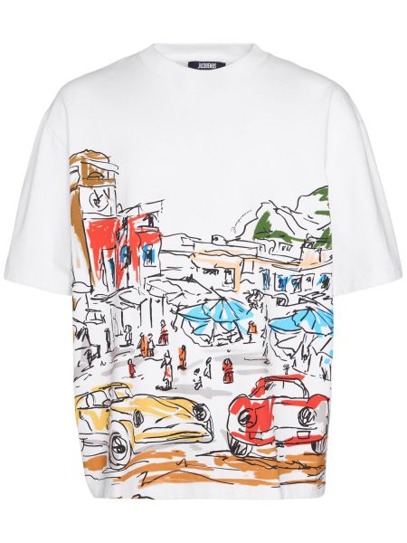 T-shirt i bomuld med print Jacquemus