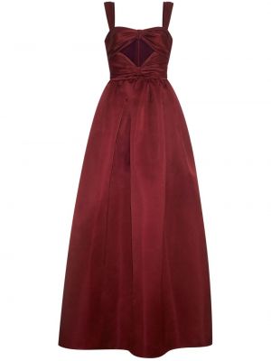 Вечерна рокля с панделка Adam Lippes червено