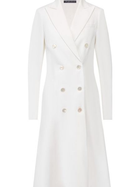 Льняное платье из вискозы Ralph Lauren белое