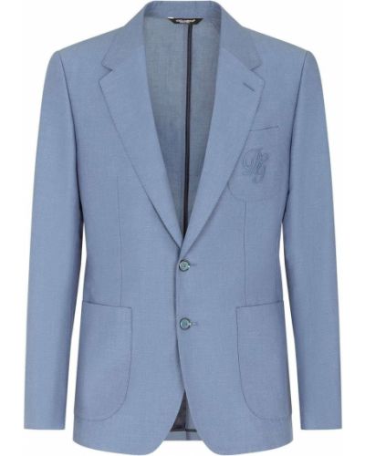 Blazer con bordado Dolce & Gabbana azul