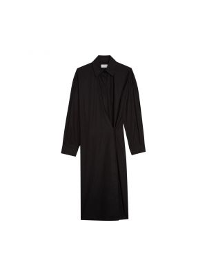 Платье Lemaire с прямым воротником черное