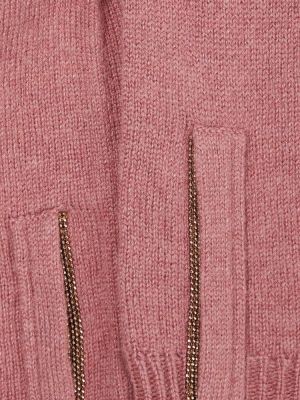Rukavice od kašmira Brunello Cucinelli ružičasta