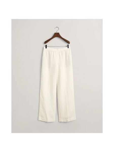 Pantalones de lino Gant blanco