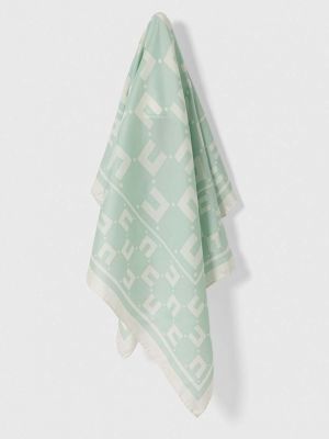 Шелковый платок Elisabetta Franchi зеленый
