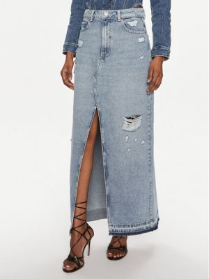 Priliehavá džínsová sukňa Fracomina modrá