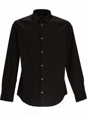 Marškiniai su sagomis Emporio Armani juoda