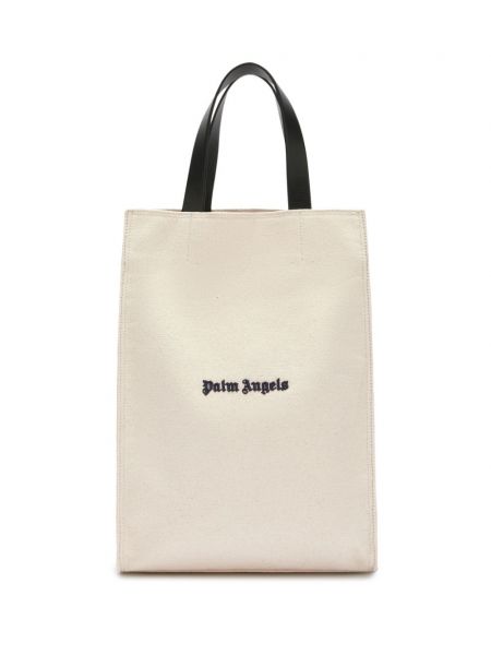 Βαμβακερή τσάντα shopper με κέντημα Palm Angels