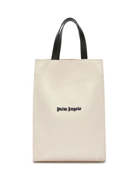 Shopper brodé en coton Palm Angels