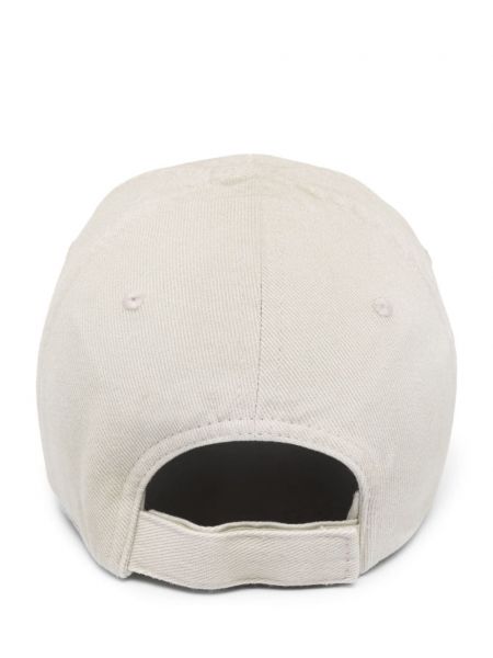 Medvilninis siuvinėtas kepurė su snapeliu Balenciaga pilka