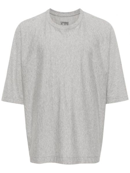T-shirt en coton plissé Homme Plissé Issey Miyake gris