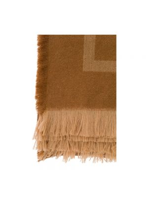 Bufanda de lana de lana de cachemir Totême marrón