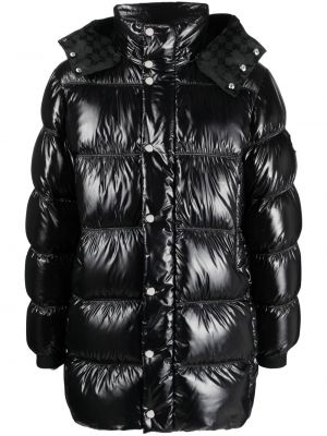 Mantel mit reißverschluss mit kapuze Moncler schwarz