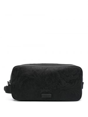 Žakárová nylónová taška Versace čierna