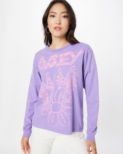 Marškinėliai Obey violetinė