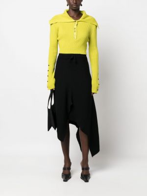 Asymetrické vlněné sukně Marques'almeida černé