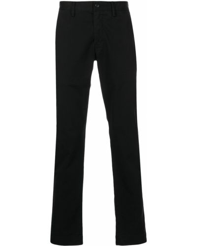 Kokvilnas slim fit taisnas bikses ar kabatām Polo Ralph Lauren melns