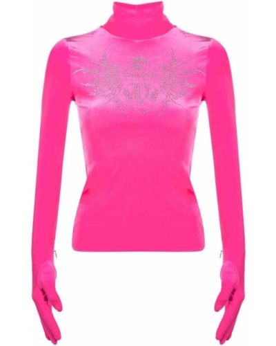 Jersey de tela jersey con apliques Vetements rosa