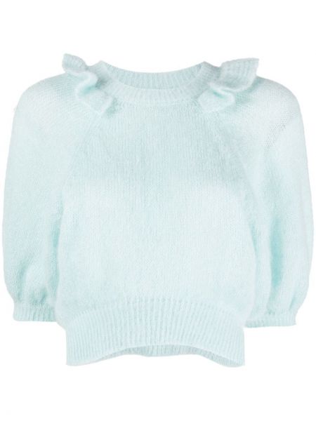 Strikket crop top Simone Rocha blå