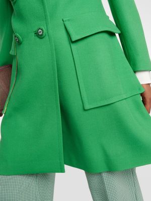 Płaszcz wełniany Etro zielony