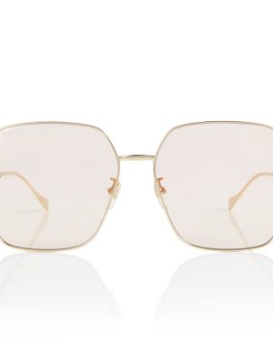 Okulary przeciwsłoneczne oversize Gucci złote