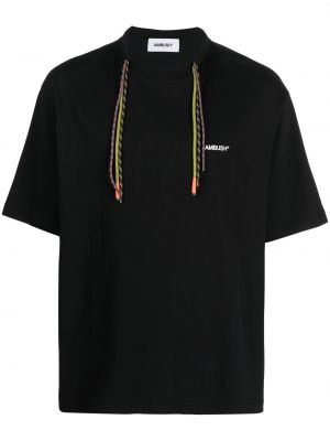 T-krekls ar apaļu kakla izgriezumu Ambush melns