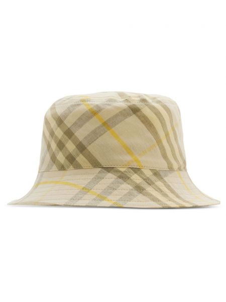 Rūtainas lina cepure Burberry bēšs