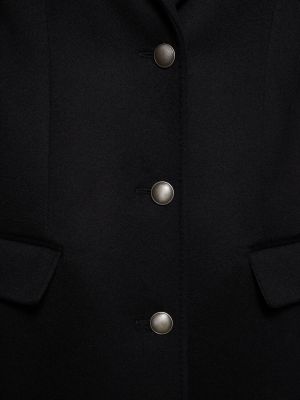 Oversized gyapjú kabát Alessandra Rich fekete