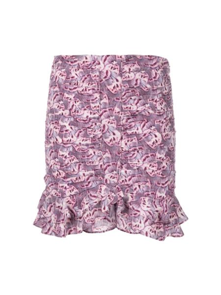 Seiden minirock mit rüschen Isabel Marant pink